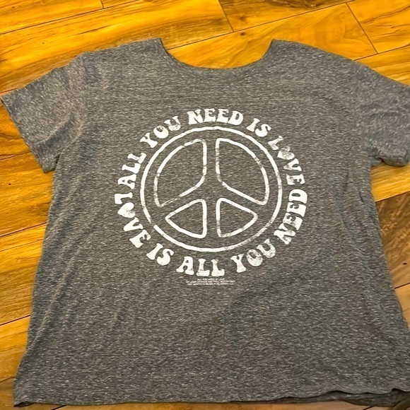 Vintage Lyrics by Lennon and McCartney XL. SS Tee. Intentional aged look. EUC - Picture 1 of 3